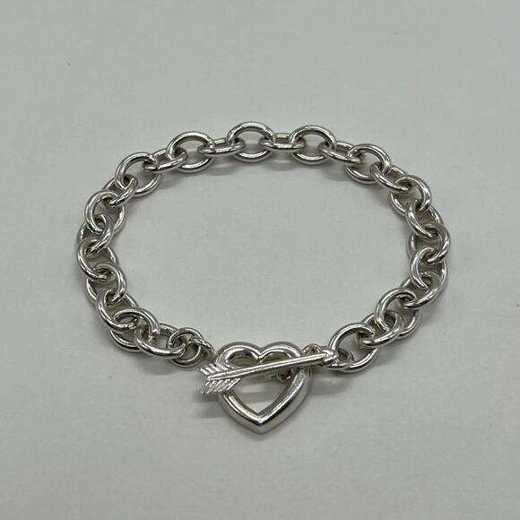 Tiffany & Co Tiffany Heart Arrow Toggle Bracelet Sv925 - Picture 1 of 16